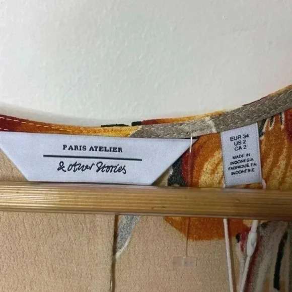 & OTHER STORIES Tan Tropical Flower‎ Wrap Jumpsuit - Picture 7 of 9